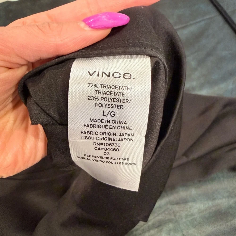 🔥NWOT Vince Elegant Black Women's Pants Size L🔥